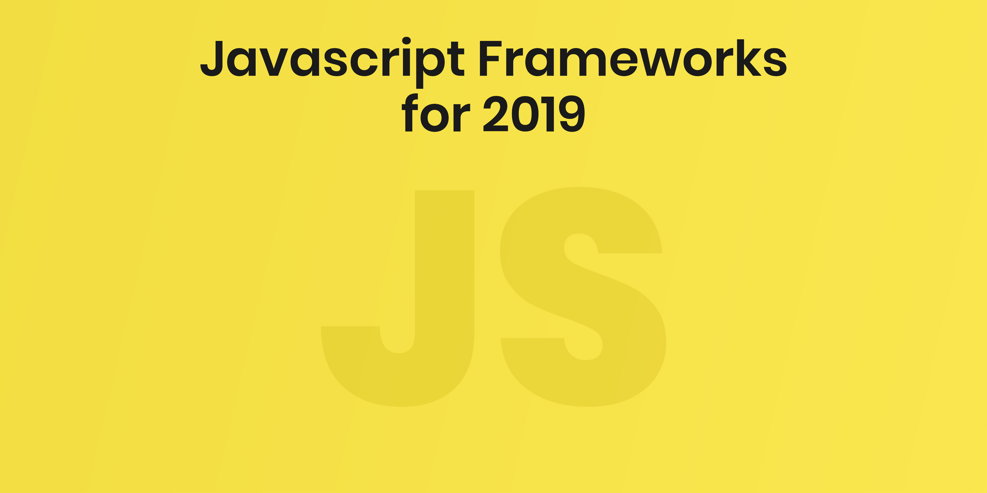 Do we still need JavaScript frameworks?