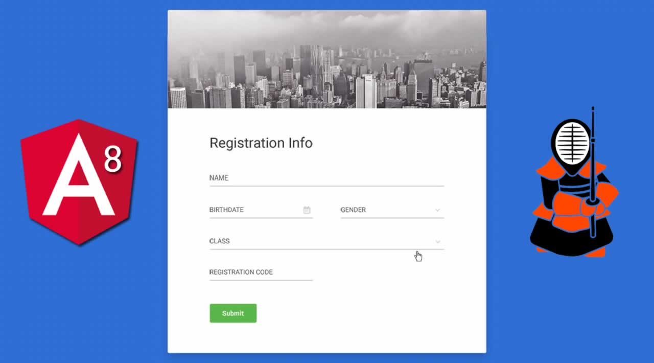How to create a registration form using Angular 8 and Kendo UI